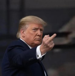 Trump middle finger Meme Template