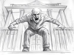 zombie-front-house-ink-black-white-drawing_1308175-47079 Meme Template