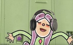 Daffinee's cousin vibing (image version w/ headphones)) Meme Template