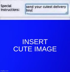 Send Your Cutest Delivery Boy Meme Template