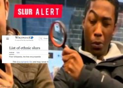 slur alert Meme Template