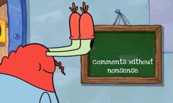 Comments without nonsense Meme Template
