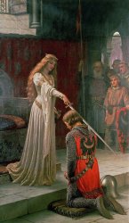 Lady with a sword Meme Template