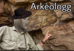 Stonks archeology Meme Template