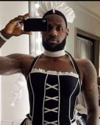 LEBRON maid outfit Meme Template
