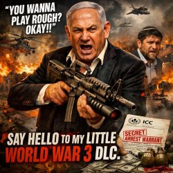 SAY HELLO TO MY LITTLE WORLD WAR 3 DLC Meme Template
