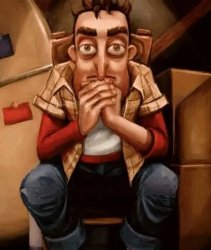 guy from  hello neighbor sittion Meme Template
