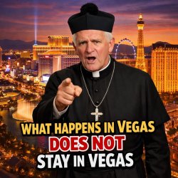 priest Las Vegas skyline “what happens in Vegas does NOT stay in Meme Template