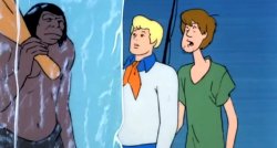 Fred Jones, Shaggy Rogers and frozen caveman Meme Template
