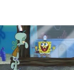 Squidward and SpongeBob Meme Template