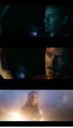 Captain Marvel saves Tony Stark Meme Template