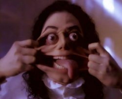 Micheal Jackson scary face Meme Template