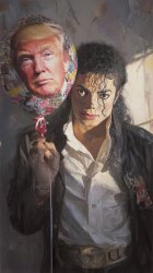 MJ with Trump balloon Meme Template