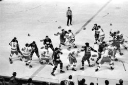 hockey fight Meme Template