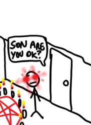 Satanic Stickman Guy (Template) Meme Template