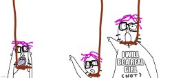 3 trannies shocked Meme Template