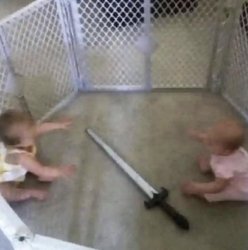 Baby boss fight Meme Template
