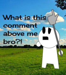 Strange comment obove Meme Template