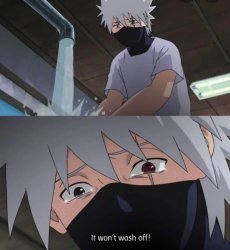 kakashi - it won't wash off Meme Template