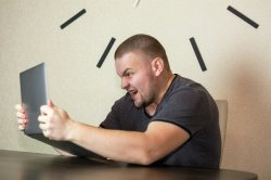 angry laptop guy Meme Template