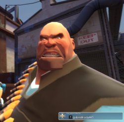 angry blue heavy Meme Template