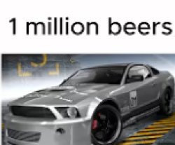 1 million beers mustang Meme Template