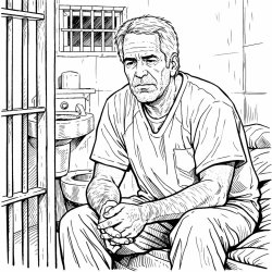 Jeffery Epstein In Jail Meme Template