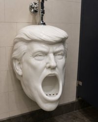 Trump Urinal open mouth MAGA Meme Template