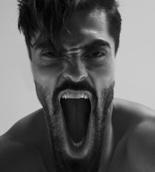 Giga chad yell Meme Template