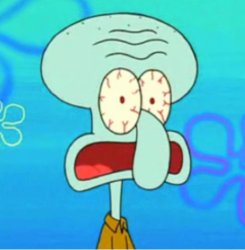 Squidward shocked Meme Template