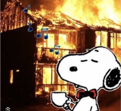 Snoopy fire Meme Template