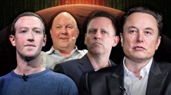 Billionaires Zuckerberg, Andreessen, Thiel, Musk Meme Template