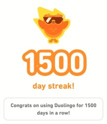 duolingo 1500 day streak Meme Template