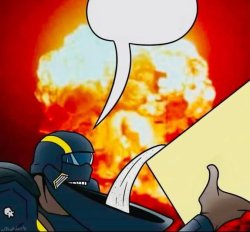 Helldiver powder Meme Template
