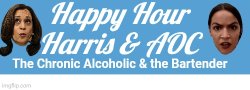 Happy Hour Harris & AOC Meme Template