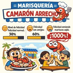 Texto: ?Nivel de felicidad Felicidad normal: 30% ? Felicidad con Meme Template