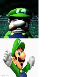 luigi sad/happy Meme Template