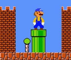 Great Mission Luigi in World 8-3 Meme Template