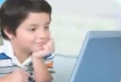 Kid watching his comupter Meme Template