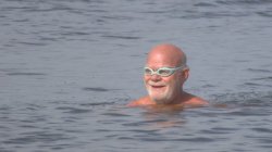 Old man swimming Meme Template