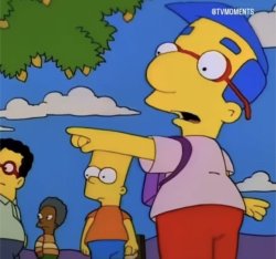 Milhouse pointing Meme Template