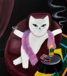 Wine Cat Meme Template