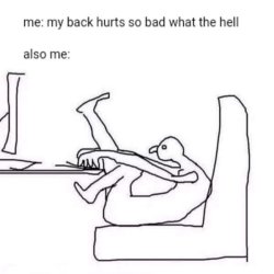 Slouching at the desk Meme Template