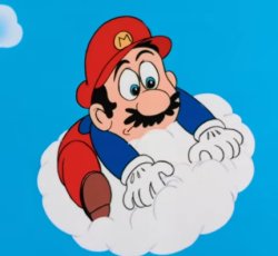 Mario Riding a Cloud Meme Template