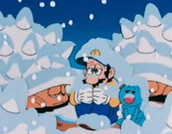Luigi in the Snow Meme Template