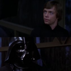 Luke to Vader "I Know There Is Good In You" Meme Template