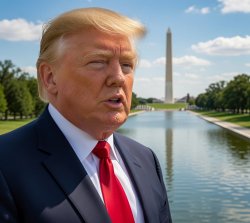 Trump Washington Monument Reflecting Pool Meme Template