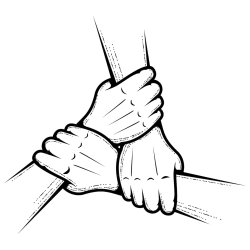 handshake of 3 Meme Template