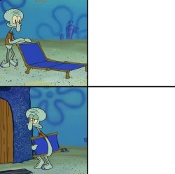 squidward chair Meme Template