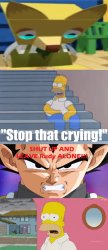 Vegeta Save Rudy From Homer Meme Template